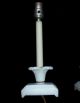 Pair Of Vintage/antique Milk Glass Lamps/light With Flower Petal Base Lamps photo 6