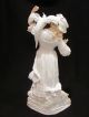 Antique Woman W/ White Cockatiel 16 