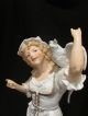 Antique Woman W/ White Cockatiel 16 