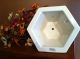 Versatile Haeger Pottery Hexagon Stop Sign Shaped Cream White Planter Bowl Bowls photo 1
