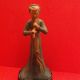 1800 Antique Asian Statue Hand Made Lady Playing Flute Must See Figurines photo 1