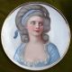 Antique Vintage Victorian Women Portrait Plate Blue Eyes Dress Plates & Chargers photo 1