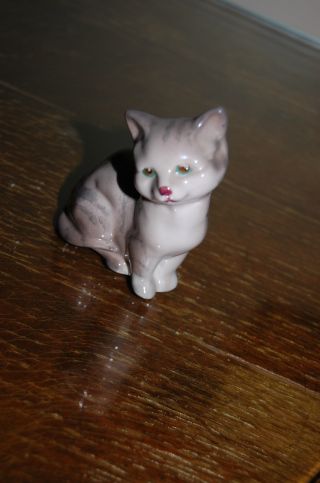 Royal Doulton Grey Kitten Figurine photo