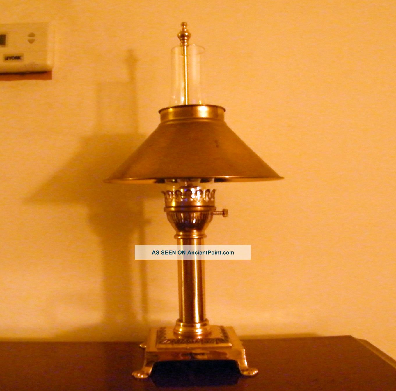 Solid Brass Student Lamp Adjustable Hurricane Chimney Lamps photo
