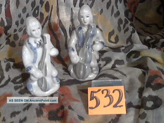Item 532 Five Inch Tall Minstrals Porcelain Figurine Figurines photo