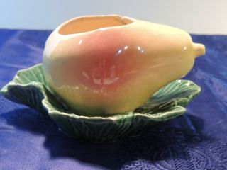 Vinatage Ceramic Pear On Leaf By Mccoy photo