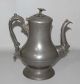 19th C Antique American Pewter Teapot H B Ward & Co Metalware photo 1