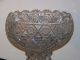 Imperial Sparkling Crystal Glass Punch Bowl W/stand Abp Diamond Pattern Set Bowls photo 2