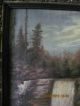 Antique Primitive Adirondack Forest Oil Painting On Canvas Other photo 9