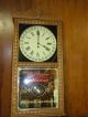 Rare Vintage Oak Dr.  Pepper Pendulum Wall Clock With Advertising Sign Clocks photo 3