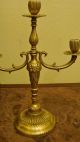 French Antique Pair Of Gilt Bronze Candelabras 3 Arms Metalware photo 4