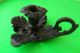 Early 19th C Antique,  Bronze Miniature Chamberstick Candle Holder. Metalware photo 1