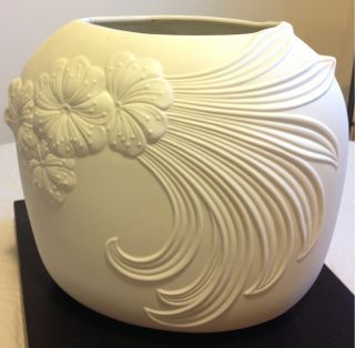 Porcelain W.  German Bisque Vase - Signed W.  Lacey photo