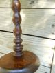 Vintage Solid Oak Bobbin Style Smoke Candle Stand From England Other photo 6