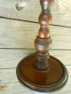 Vintage Solid Oak Bobbin Style Smoke Candle Stand From England Other photo 7