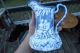 Antique Porcelain Pitcher,  Raised Design Couples In Courtyard Pitchers photo 2