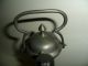 Antique Pewter Flagon/tankard With Handle 9 In.  Tall Crown Over Figure Metalware photo 3