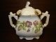 Antique Creamer And Sugar Bowl,  Purple Roses,  Brushed Gold Rim Creamers & Sugar Bowls photo 3