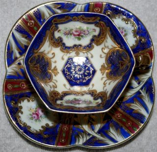 Vintage Japanese Shofu Hand Painted Porcelain Demitasse/tea Cup And Saucer - Mint photo