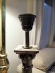 Vintage Art Deco Silver Leaf Wood Spanish Carlos Bas Table Lamp Lamps photo 6
