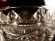19th C Cut Glass Double Lip Wine Rinser Stemware photo 5