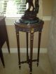 Bronze Statue And Marble Top Wood Pedestal Table - Antique Set Other photo 5
