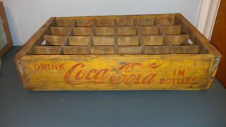Vintage 1969 Shabby Coke Coca Cola Wood Wooden Soda Pop Case Crate Crates Box photo