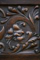 Stunning 19th C Gothic Oak Heraldic Panel With Green Man Relief Carvings & Other Carved Figures photo 4