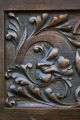 Stunning 19th C Gothic Oak Heraldic Panel With Green Man Relief Carvings & Other Carved Figures photo 6