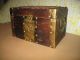 Wooden Box Made By Wood And Metal Foil Vintage Boxes photo 11