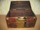 Wooden Box Made By Wood And Metal Foil Vintage Boxes photo 2