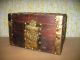Wooden Box Made By Wood And Metal Foil Vintage Boxes photo 4