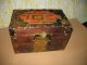 Wooden Box Made By Wood And Metal Foil Vintage Boxes photo 6