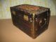 Wooden Box Made By Wood And Metal Foil Vintage Boxes photo 7
