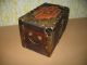 Wooden Box Made By Wood And Metal Foil Vintage Boxes photo 8