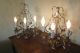 Antique French Lamps,  Pair,  Harp - Back,  To Use On Table Or As Sconces Lamps photo 3