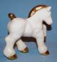 Vintage Porcelain Ceramic Pottery Darling Draft Horse Figurine Gilt Trim Figurines photo 1