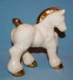 Vintage Porcelain Ceramic Pottery Darling Draft Horse Figurine Gilt Trim Figurines photo 2