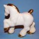 Vintage Porcelain Ceramic Pottery Darling Draft Horse Figurine Gilt Trim Figurines photo 7