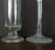 Antique 18th Century ? Hand Blown Glass Wine Goblets Crude Primitive Fizzy Other photo 2
