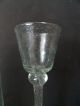 Antique 18th Century ? Hand Blown Glass Wine Goblets Crude Primitive Fizzy Other photo 3