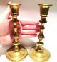 Antique Beautfiul Brass Candle Holder ' S Set Heavy And Ornate Design A+ Con Metalware photo 1