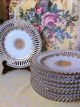 10 Reticulated Procelain Gold And White Plates Plates & Chargers photo 1