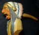 Vintage Anri Carved Wood Indian Head Nutcracker Carved Figures photo 3