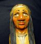 Vintage Anri Carved Wood Indian Head Nutcracker Carved Figures photo 5