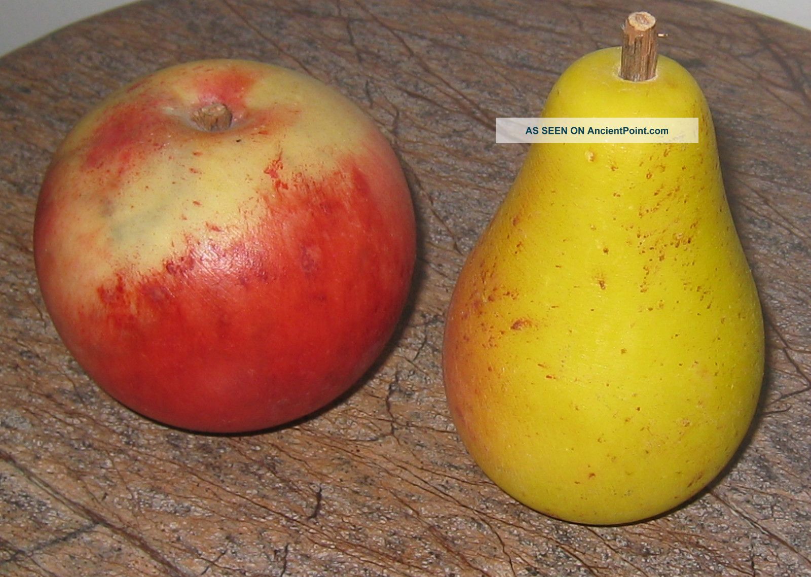 Vintage Italian Alabaster Stone Apple & Pear Other photo