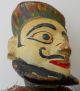 Antique Indian Warrior,  India Theatre Doll,  Carved Wood Carved Figures photo 10