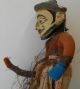 Antique Indian Warrior,  India Theatre Doll,  Carved Wood Carved Figures photo 5