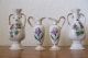 Hand Painted Mini Vases Set Of 4 Floral Print Vases photo 1