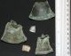 Ancient Old Broken Bronze Bell Fragments Metalware photo 1